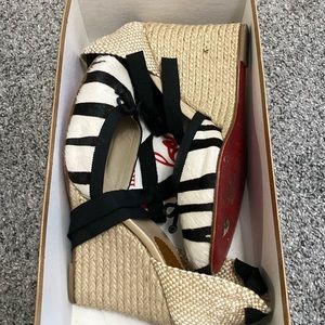 Christian louboutin zebra wedges